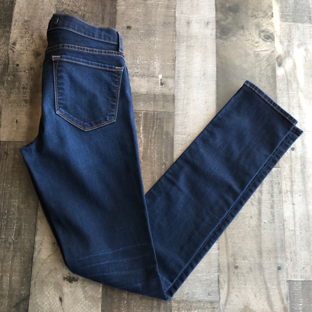 J brand made in the USA pencil leg dark wash jean